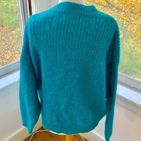 CROQUET CLUB vintage oversized mohair blend Vneck - Picture 5 of 7